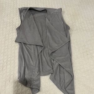 Romeo and Juliet light gray suede vest